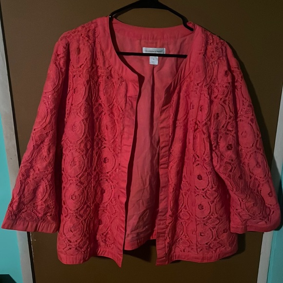 Coral lace spring jacket - Picture 1 of 1